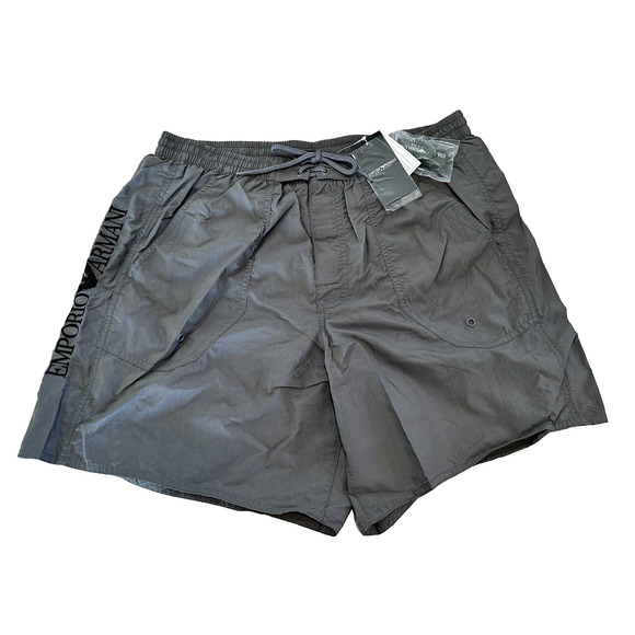 Giorgio Emporio Armani Swim Trunks Boxers Gray Eagle Men's 50 US 34 Large
